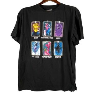 Web Toon Lore Olympus Mens XL T Shirt Black Mythology Gods Graphic Anime Zeus